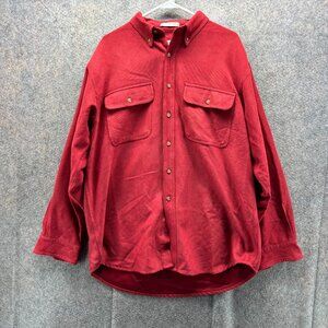 Vintage Orvis Shirt Men Large Red Button Down Corduroy Outdoor Shacket USA